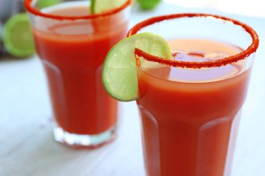 Tekila, closeup ile lezzetli kokteyller