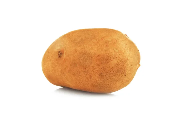 Beyaz arka plan üzerinde ham unpeeled patates — Stok fotoğraf
