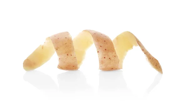 Potato skin isolated on white — Stock Photo, Image
