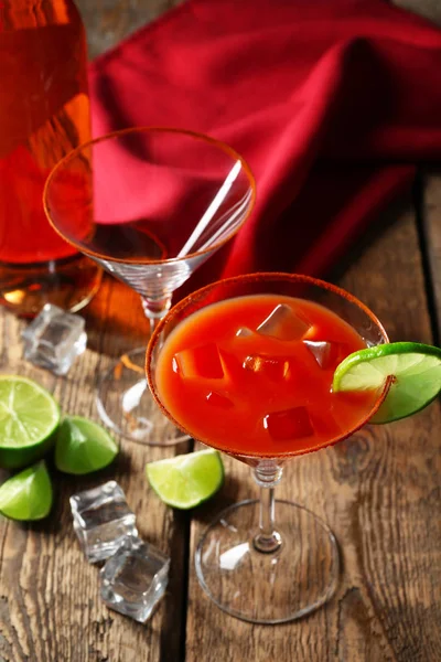 Delicious cocktail with tequila on table — Stock Photo, Image