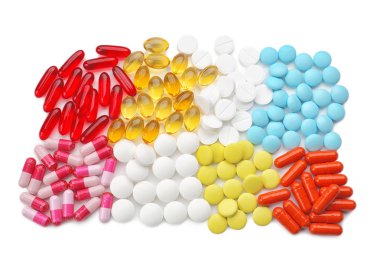 Farklı renkli hapları 