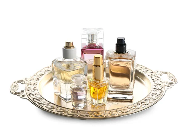 Taca z butelki perfum — Zdjęcie stockowe