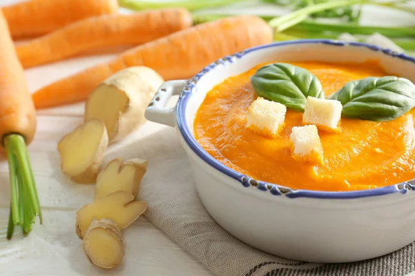Finom sárgarépa leves — Stock Fotó
