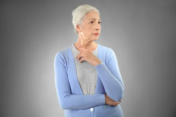 Beautiful elegant elderly woman — Stock Photo, Image