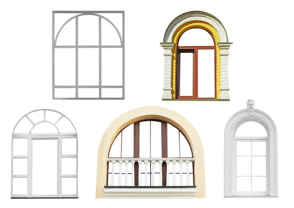 Different windows on white — Stock Photo, Image