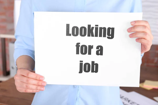 Testo in cerca di un lavoro — Foto Stock