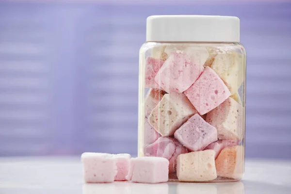 Gustoso marshmallow in vaso — Foto Stock