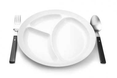 Yemek için boş servis tepsi