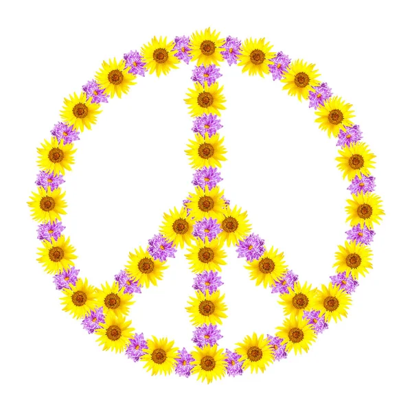 Friedenssymbol der schönen Blumen — Stockfoto