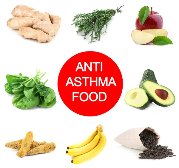 Text proti astmatu potravin — Stock fotografie