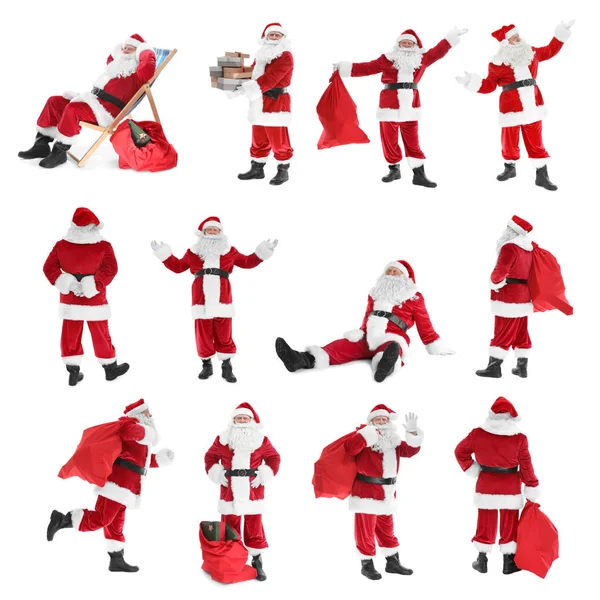 Collage of Santa Clauses — Stock Photo, Image