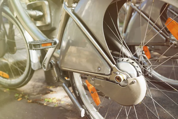 Lugar de estacionamento com bicicletas — Fotografia de Stock