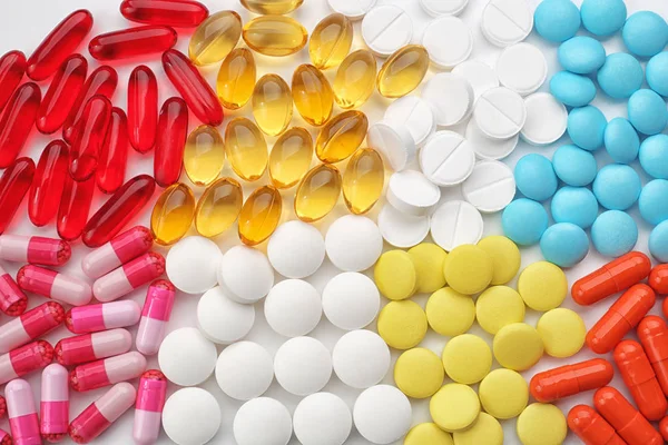 Different colorful pills — Stock Photo, Image