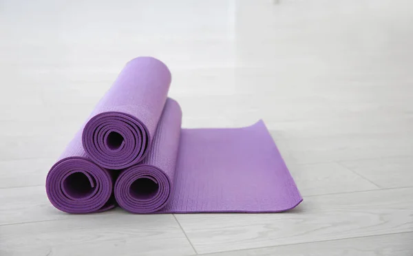 Purple yoga mats