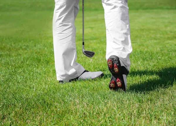 Golfia pelaava mies — kuvapankkivalokuva