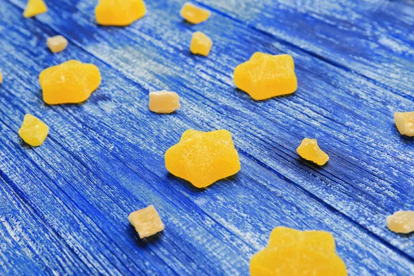 Composição de deliciosos doces de geleia em forma de estrela — Fotografia de Stock