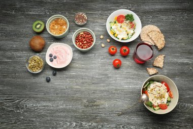 Lezzetli kahvaltı yoğurt ile  