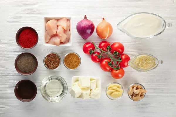 Ingredientes para la mantequilla de pollo — Foto de Stock