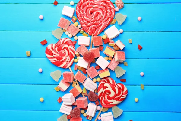 Composition de délicieux bonbons — Photo