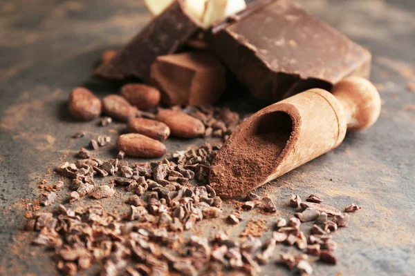 Composición de los productos del cacao —  Fotos de Stock