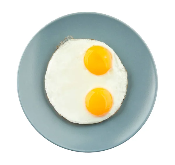 Fried Korunujeme sázenými vejci — Stock fotografie