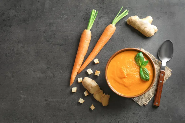 Deliciosa sopa de zanahoria — Foto de Stock