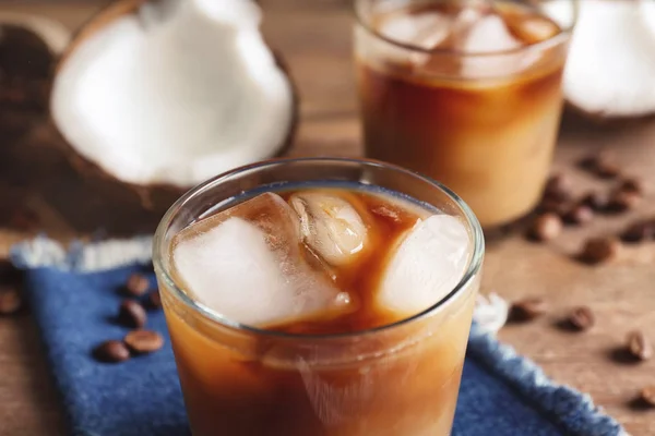 Cold tasty coconut coffee — Stock Photo, Image