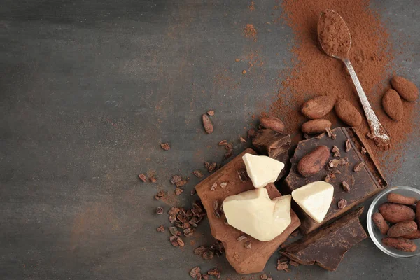 Composición de los productos del cacao — Foto de Stock