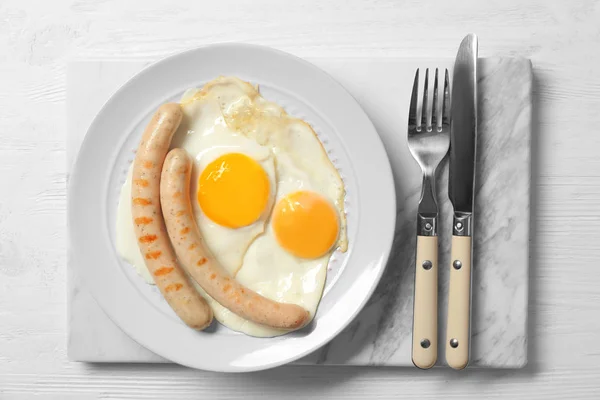 Breakfast with over easy eggs — Stock Photo, Image