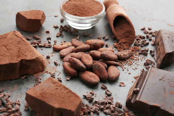 Composition of cocoa products — Stock Photo, Image