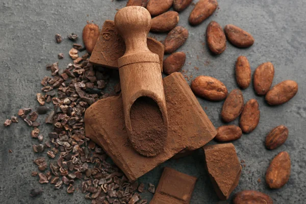 Komposisi produk kakao — Stok Foto