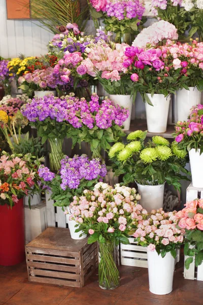 Hermosas peonías y otras flores — Foto de Stock