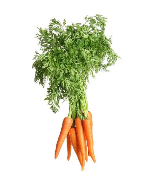 Zanahorias frescas sobre blanco —  Fotos de Stock