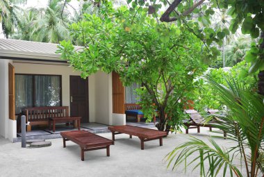 Tropikal tatil plaj ev