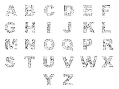 Çatal bıçak takımı yapılan alfabesi 