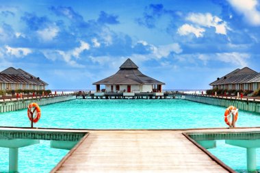 Tropikal tatil plaj evleri