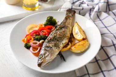 Lezzetli deniz balık pişmiş.
