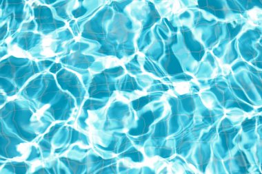Yüzme havuzunda mavi su