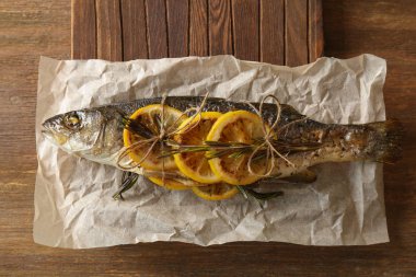 Lezzetli deniz balık pişmiş.