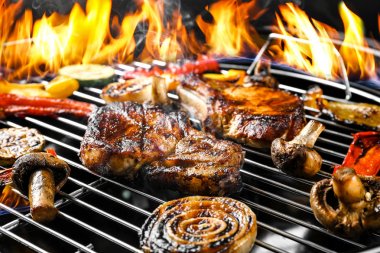 Sebze ile lezzetli biftek 