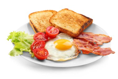 Kızarmış yumurta ile lezzetli breakfast