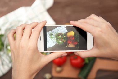 Gıda cep telefonu ile fotoğraf çekici