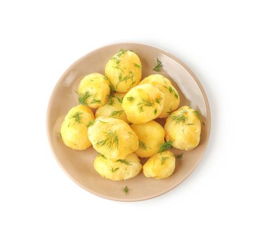 Tabak haşlanmış patates ile 