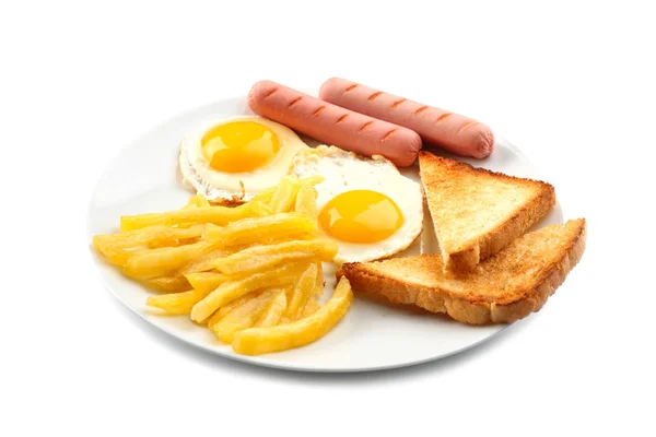Petit déjeuner avec œufs frits — Photo