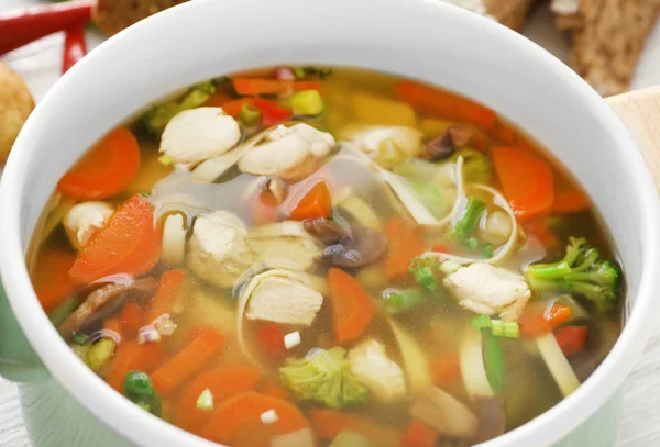 Delicious turkey soup — Stock Photo, Image