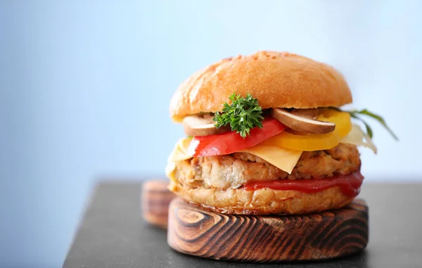 Tasty turkey burger — Stock Photo, Image