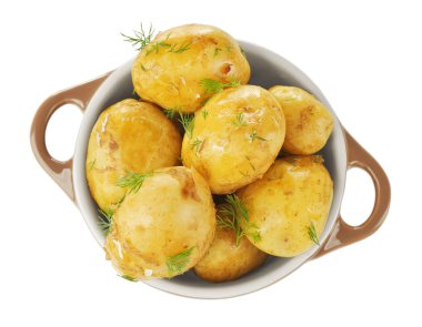 Pot haşlanmış patates ile