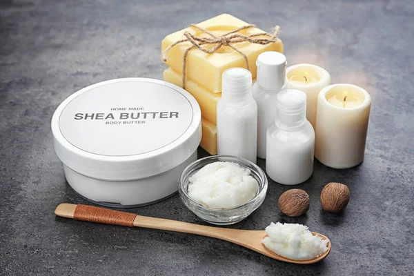Mooie compositie met shea butter — Stockfoto
