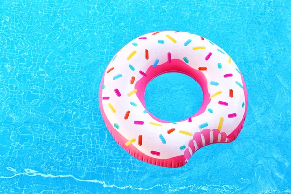 Colorful inflatable donut — Stock Photo, Image