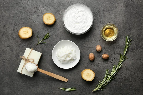 Schöne Komposition mit Sheabutter — Stockfoto